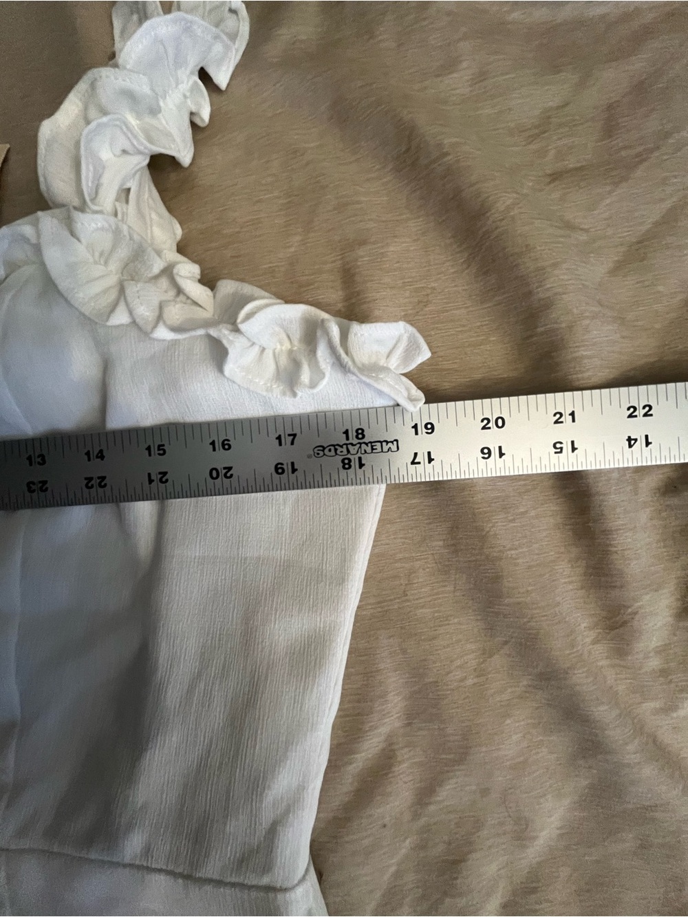 superdown White  Ruffle Strap Dress - Picture 9 of 10
